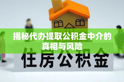 忠县揭秘代办提取公积金中介的真相与风险