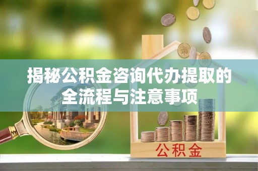 忠县揭秘公积金咨询代办提取的全流程与注意事项