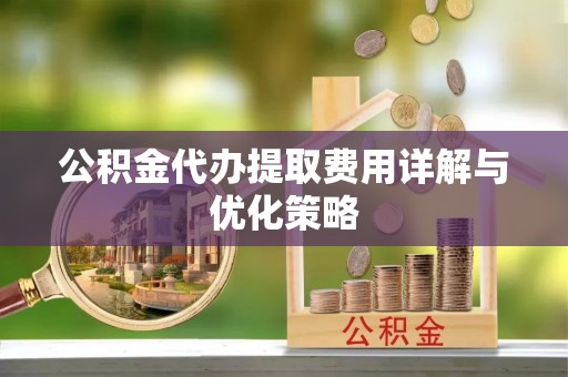 忠县公积金代办提取费用详解与优化策略