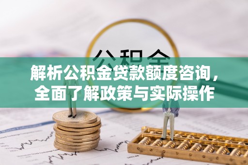 忠县解析公积金贷款额度咨询，全面了解政策与实际操作